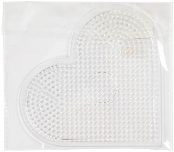 Strijkkralenbordje Hart Helder