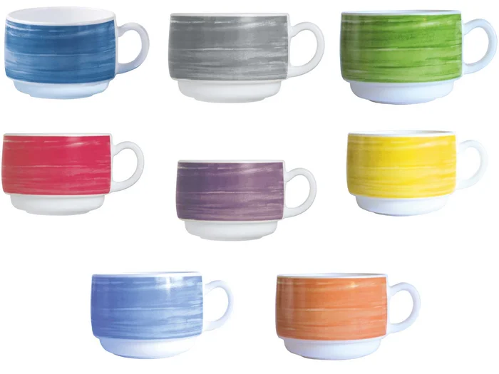 Tasse 0,19l, Hartglas-/ Opalgeschirr „Brush“