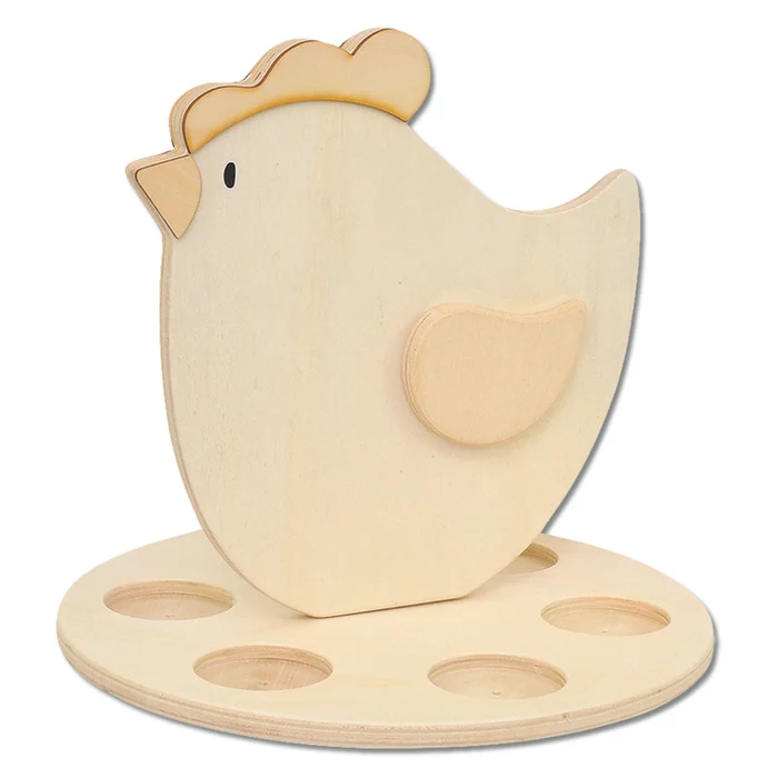 Teelichthalter Hühnernest aus Holz