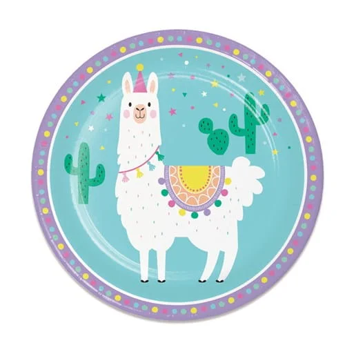 Teller Llama party, Ø23, 8Stk.