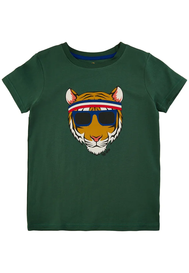 THE NEW Kurzarm Shirt TNDIEGO Tiger grün
