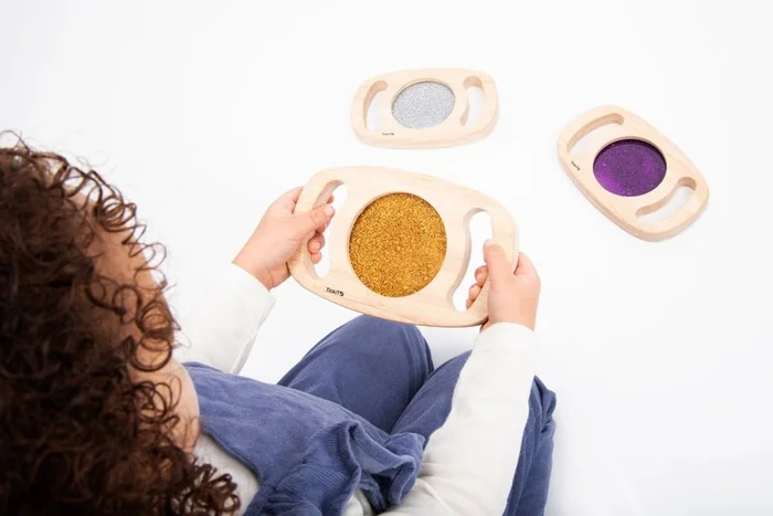 TickiT 73440 Glitzer-Paneele, leicht zu halten, 3 Stück, Gold, Silber & Violett