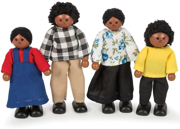 Tidlo Multikulturelle Puppen Schwarze Familie