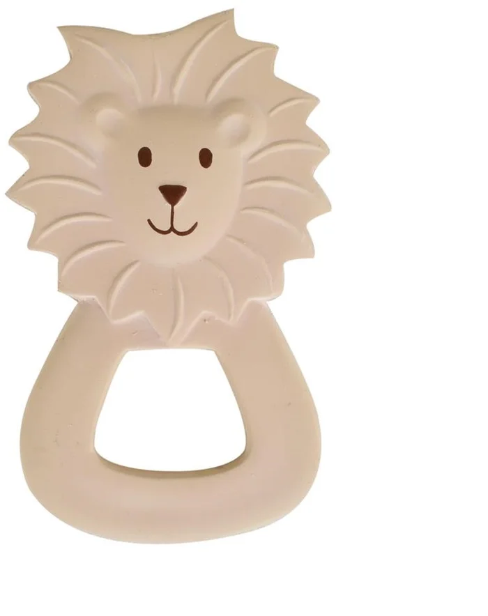 Tikiri TR-91506 8591506 Kautschuk Beißring Löwe, Zahnungshilfe aus Naturkautschuk, für Babys ab 0+ Monaten