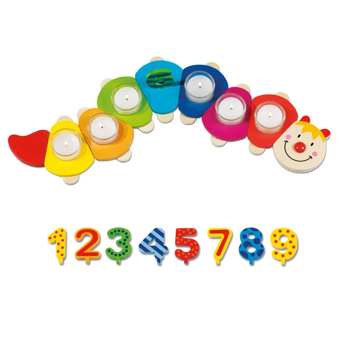 Toller Blickfang auf dem Geburtstagstisch – die Raupe von Goki