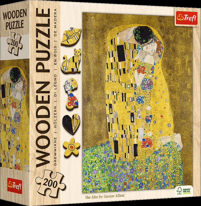 Trefl Trefl 200 Wooden Puzzles – The Kiss – Gustav Klimt_FSC Mix 70%