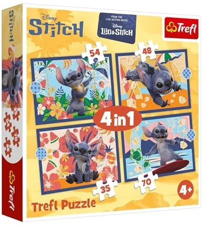Trefl Trefl 4in1 – Holidays in Hawaii / Disney Stitch The Movie_FSC Mix 70%