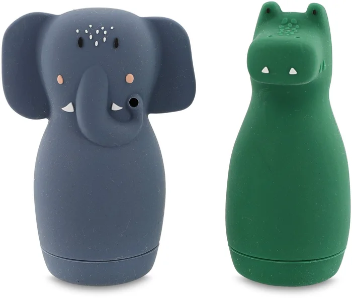 Trixie Badspeelgoed Squeezy Dieren – Mrs. Elephant & Mr Crocodile