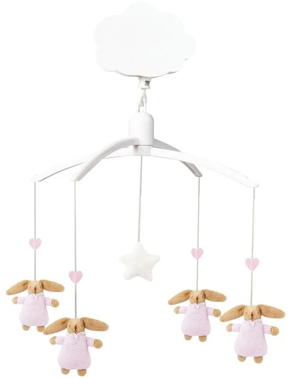 Trousselier Juwelendoos – muziekdoos: Muziekmobiel konijn roze