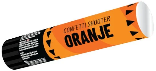 Twisk Confetti shooter oranje 20cm