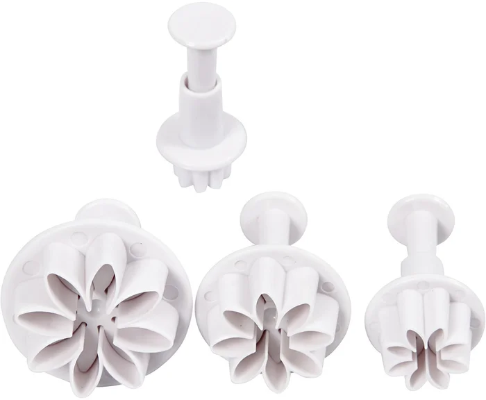 Uitsteekvormen met Stempel Bloem,4st.