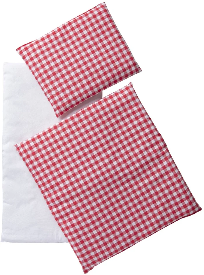 Van Dijk Toys Bettwsche rot/wei kariert 3-teilig – Rot