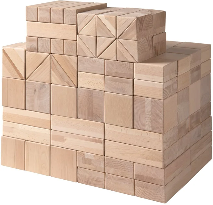 Van Dijk Toys Haagse Bausteinsatz / Holzbausteine Set 10cm (Kinderbetreuungsqualitt)