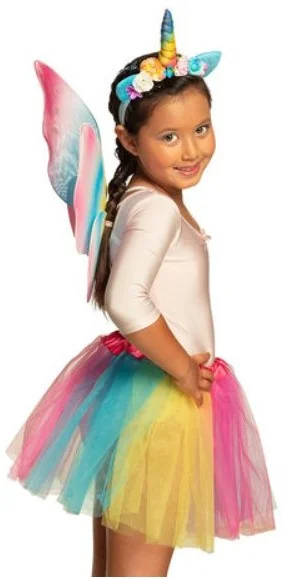 Verkleedset Regenboog Eenhoorn, 4-6 jaar