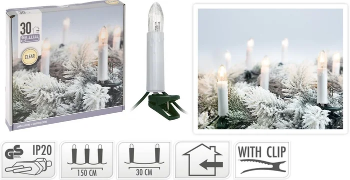 Verlichting 30 Kaarsen 9M Warm Wit – IP20