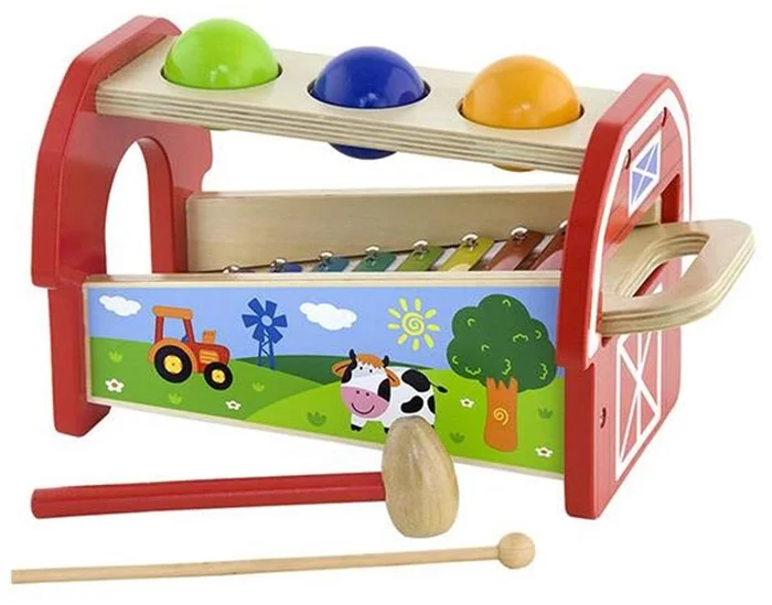 Viga Toys Ballbank mit 3 Bällen und Xylophon. +18