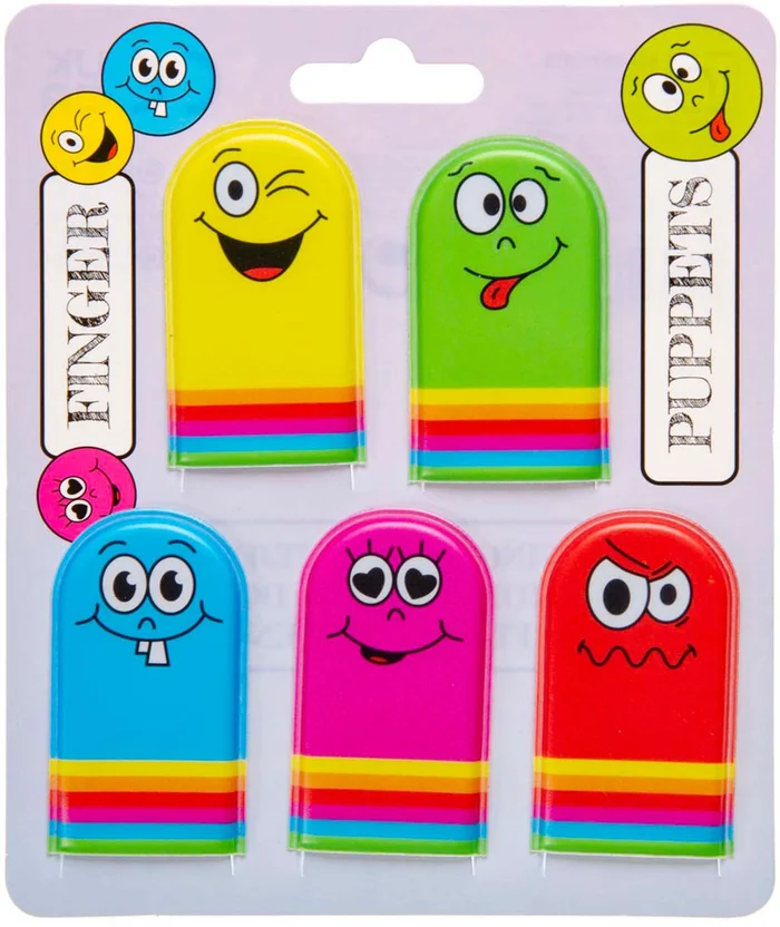 Vingerpoppetjes Gezichtjes, 5st.