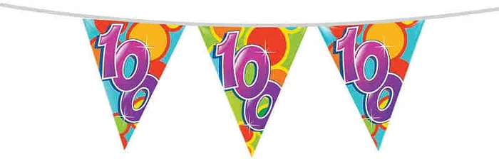 Vlaggenlijn 10 meter 100 jaar 5 stuks