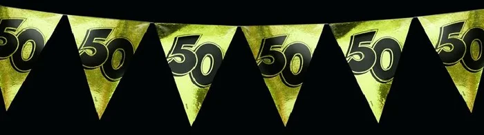 Vlaggenlijn 50 jaar goud 4 meter