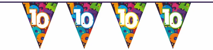 Vlaggenlijn Cijfers 10 meter – 10 jaar
