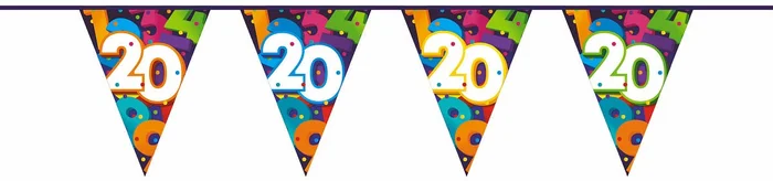 Vlaggenlijn Cijfers 10 meter – 20 jaar