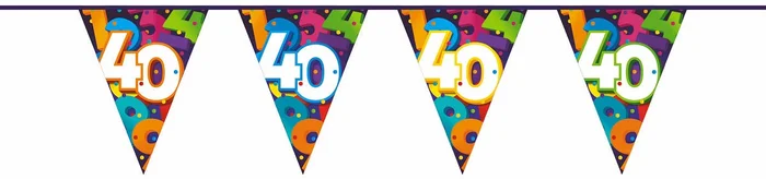 Vlaggenlijn Cijfers 10 meter – 40 jaar