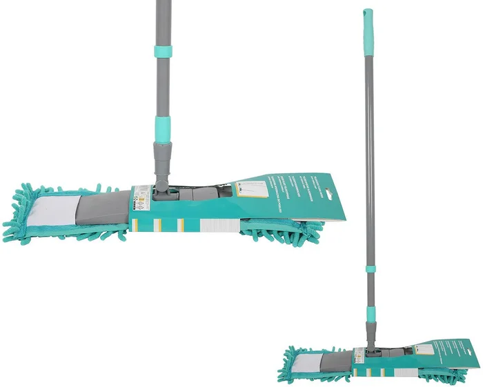 Vloerwisser telescoop grijs/turquoise