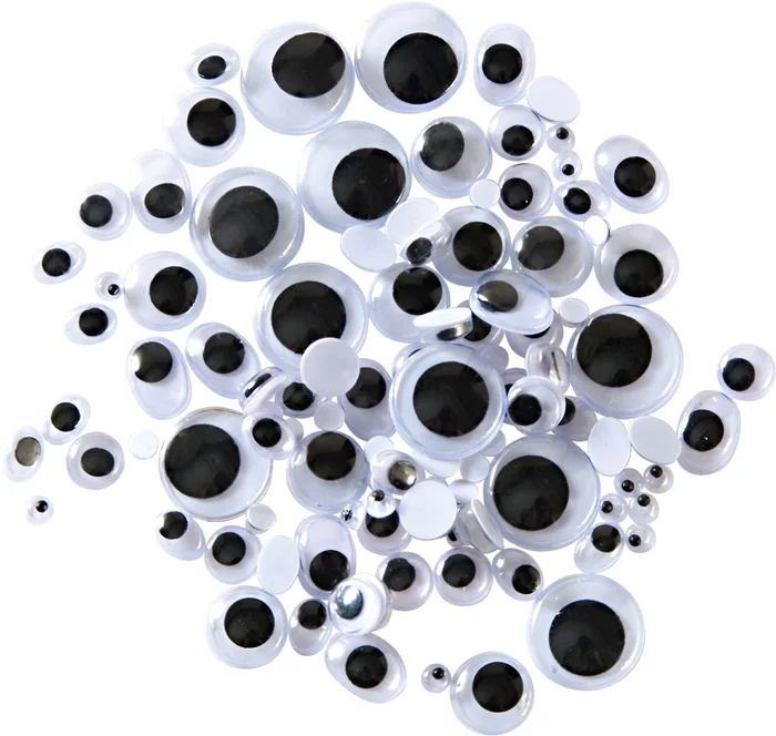 Wackelaugen rund oder oval verschiedene Größen 100 Stück
