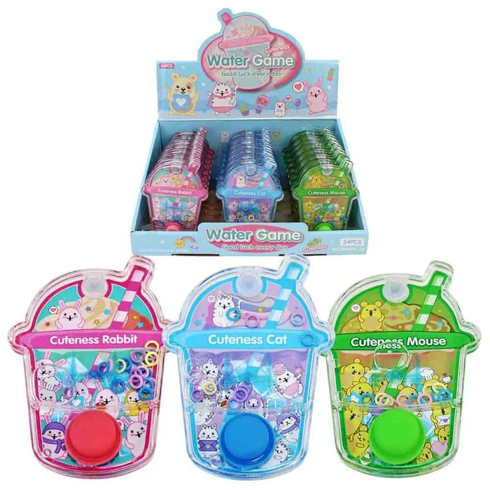 Wasserspiel Geduldspiel Ringe „Bubble Tea“ – ca. 12 cm