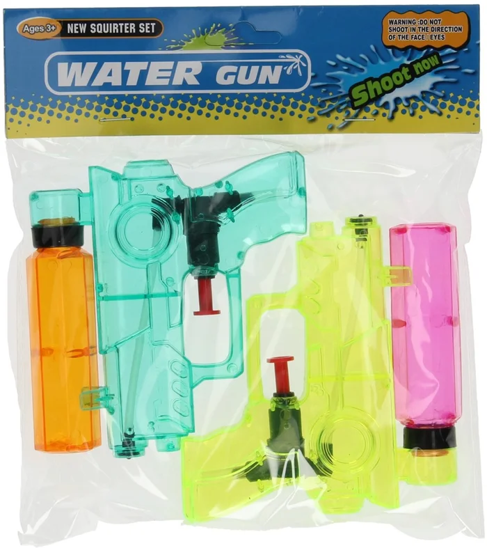 Waterpistooltjes Transparant, 2st.