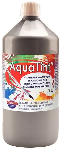 Waterverf aqua tint zilver | 1000ml