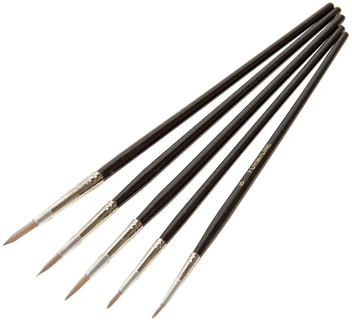 Waterverfpenselenset Gemaakt van Imitatiemarterhaar, 5st.