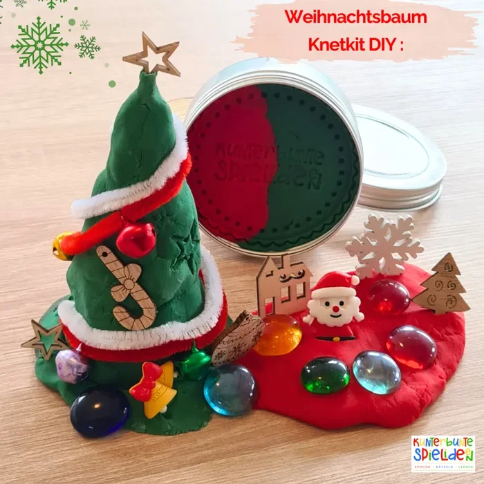 Weihnachtsbaum Knetbox DIY