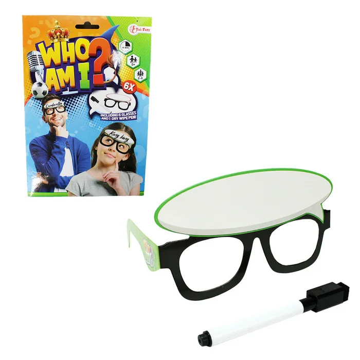 Wer bin ich? Spiel inkl. 6 Brillen und Stift