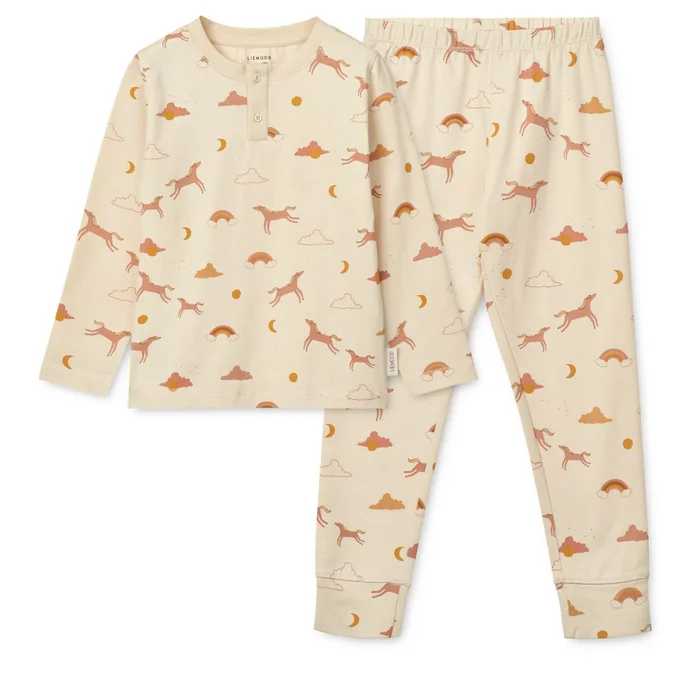 WILHELM Bedrucktes Pyjama-Set Dream / Ecru