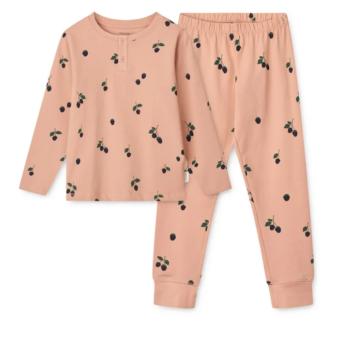 WILHELM Bedrucktes Pyjama-Set Mini Berry / Pale tuscany