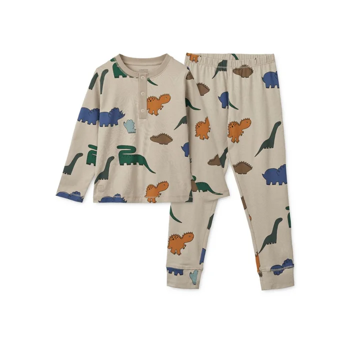 Wilhelm Pyjama-Set Dinosaurs / Mist