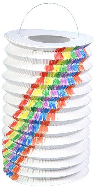 Witte papieren knutsel lampion