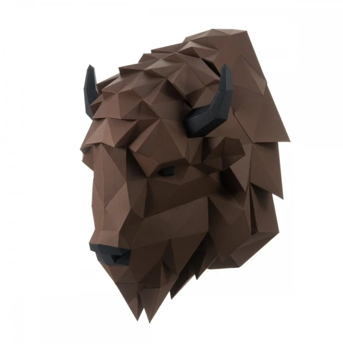 Wizardi Wizardi 3D Papercraft 48x32x34 cm Bizon Bruin