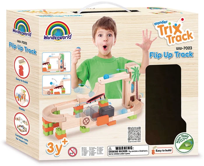 Wonderworld Houten Knikkerbaan Flip-Up Track