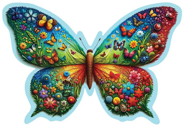 Wooden.City Puzzel – Colorful Butterfly