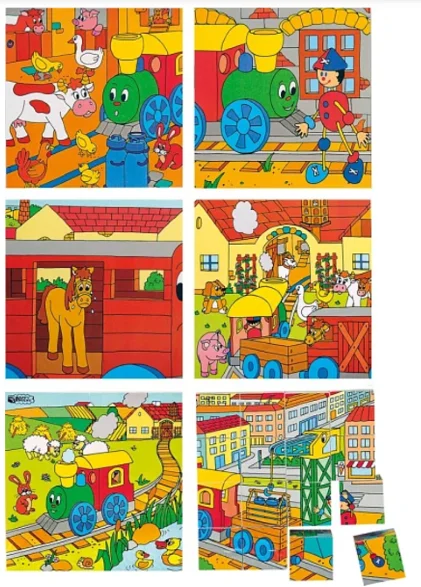 Woody Woody Blokkenpuzzel lokomotief 93005