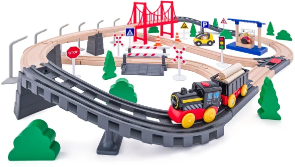 Woody Woody Treinset 80-delig 92111