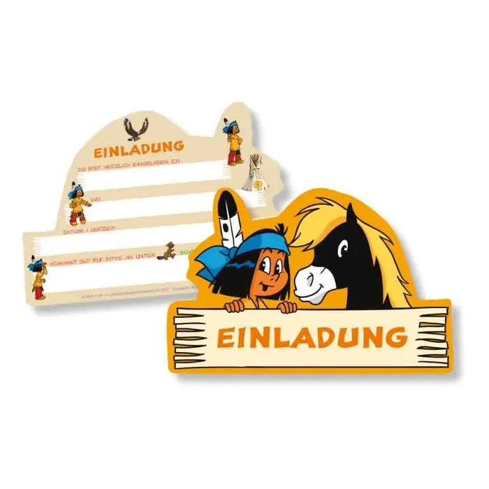 Yakari Einladungen 6St. Exzellenter Service