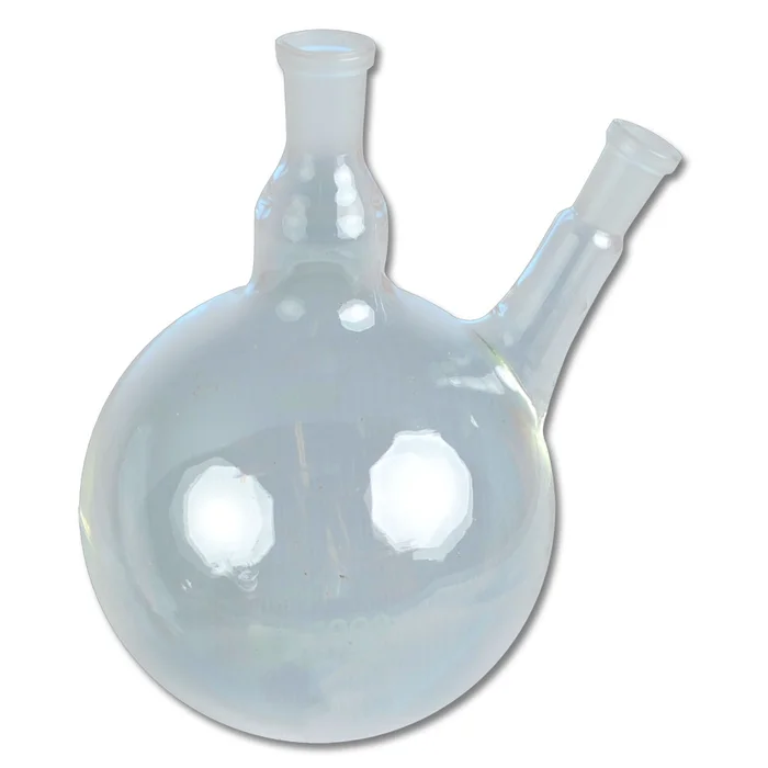 Zweihalskolben aus Borosilikatglas